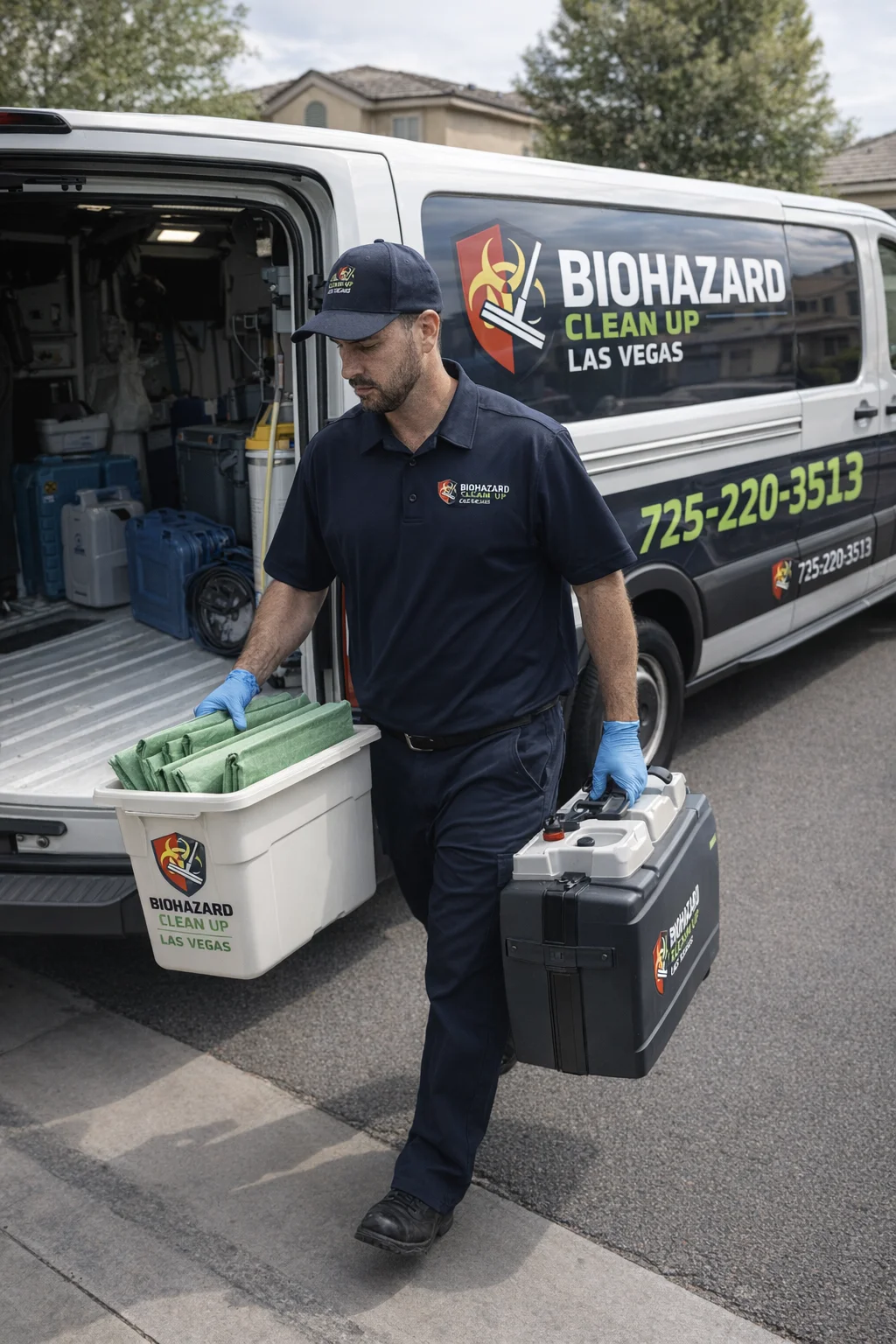 Biohazard Clean Up Las Vegas - Technician Unloading